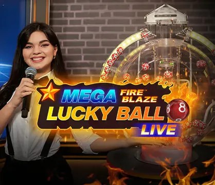 Mega Fire Blaze Lucky Ball slot visual from Playtech available on vegadreamcasino-de.com