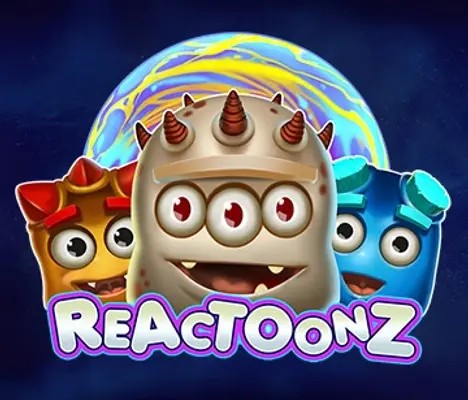 Reactoonz slot logo by Play’n GO at Vegadream